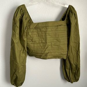 Abercrombie army green long sleeve top